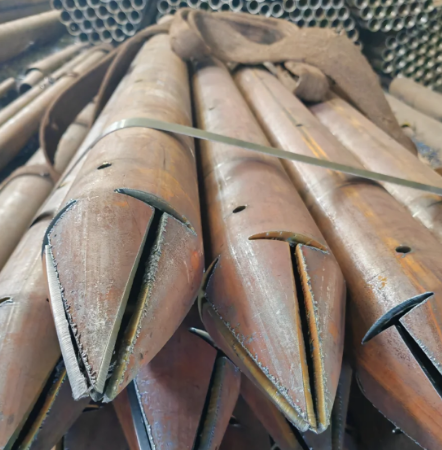 钦州出尖打孔加工无缝注浆钢花管注浆管厂家